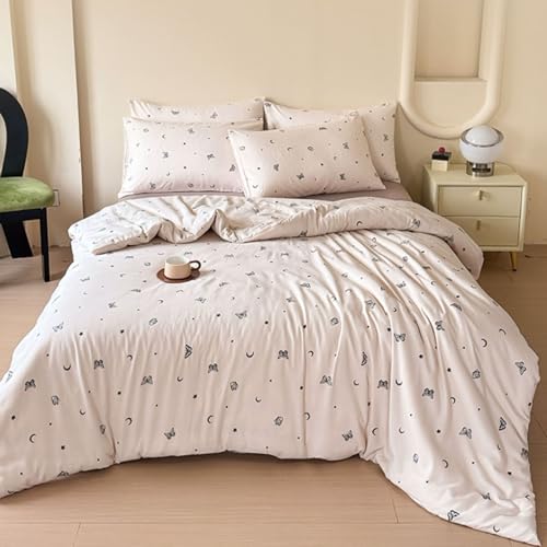 Litière de coton doux ensemble de lit respirant lavable en machine - 4