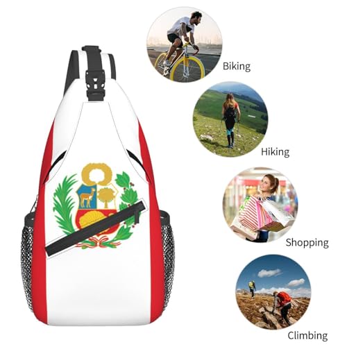 Mochila Urbana Unisex con Estampado de Bandera de Perú miniatura 6