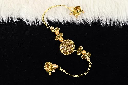 Image of NMII Gold Plated Chain Bracelet Rakhi For Brother Raksha Bandhan 2023 | Stylish Metal Rakhi | Rakhi for Brother /Bhabhi | Bracelet For Boys | Rakhi Combo | Rakhi Gift (Pack of 1)