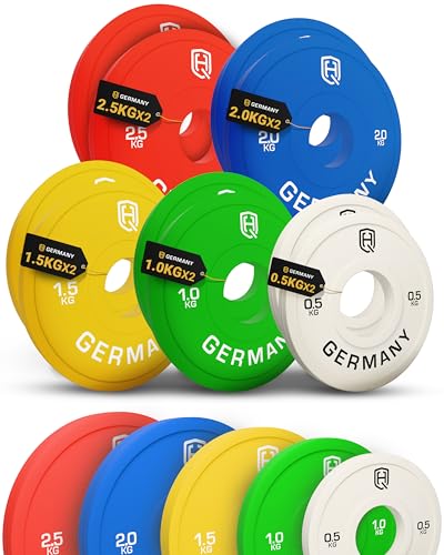 HQ Germany® Hantelscheiben 50mm [Set/Paar 0.5-2.5kg] - Wettkampf...