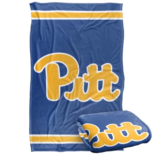 LOGOVISION University of Pittsburgh Blanket, 36x58 Primary Logo SilkyTouchBlanket