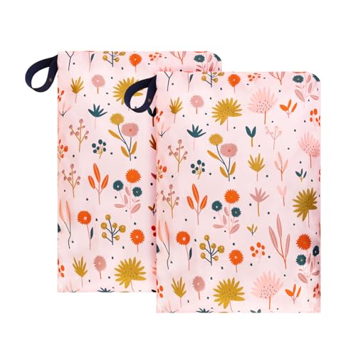 Dizdvizd Wäschesack, 2 Stück Wäschebeutel Reise mit Reißverschluss, Faltbare Schmutzwäschebeutel, wasserdichte Schmutzwäsche Aufbewahrung für Reisen, Camping, Startseite, Wohnmobil, 60cmx45cm