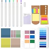 【Set Pratico】Set segnapagina con 3 soft clear sticky notes e indici adesivi, 2 kraft sticky notes lucide, 1 mini list book viola chiaro e 6 penne colorate a doppia estremità. Combinando praticità ed estetica, soddisfa facilmente le vostre esigenze quotidiane e illumina ogni momento di ispirazione ed efficienza.