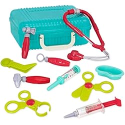Maletin Medico Infantil Battat - Juego de doctor de juego de simulación, Juguetes de enfermera para niños, 10 piezas y estuche, Juego de llamadas a domicilio para niños pequeños, 18 meses+