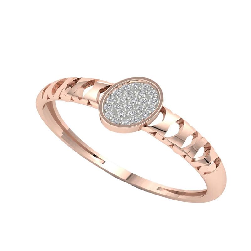 Image of DISHIS 14K /18K Rose Gold Diamond Ring for Women