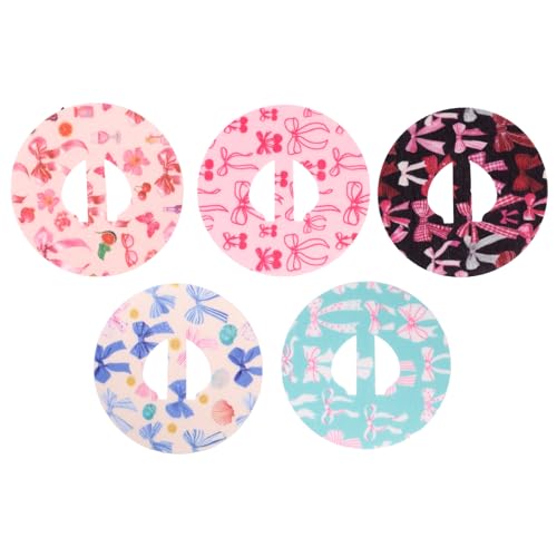 25pcs Adhesive Patches for Guardian Non-Woven Fabric Breathable Waterproof Adhesive Patches CGM Cover Stickers Elegant Bow Design Compatible with Guardian Sensor 3/4
