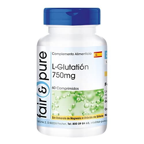 Fair & Pure®   L   Glutatión 750mg   forma reducida   Biodisponible   Vegano   Alta pureza   60 Comprimidos