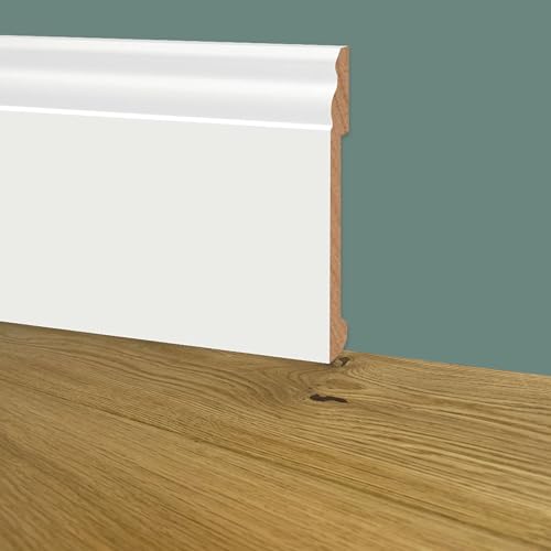 Battiscopa Ducale Gigante In Polimeri Equalwood Hi-Tec 200X14X2000Mm - Bianco