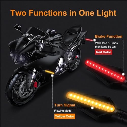 Trasero parada luz evita colisiones con señales de giro moto intermitente 7