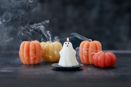 Image of Big Dipper Wax Works 100% Pure Beeswax Ghost Candle, Halloween Decor, 3 inch