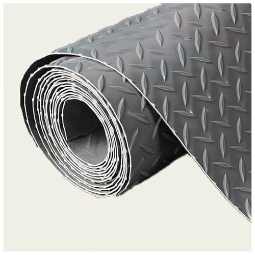 Tapete de goma para garaje, 2 mm de grosor, rollo de estera de goma comercial, suelo duradero para garajes y furgonetas (157.6 x 39.4)