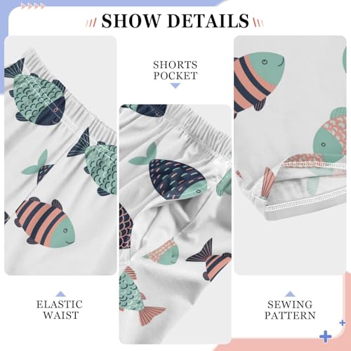 J JOYSAY Colorful Cartoon Fish Pajamas Pants Soft Long Pajama Bottoms Lounge Sleep Pants Size S-XL4