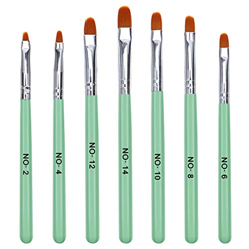 MWOOT 14 PCS Nägel Pinsel UV-Gel Pinselset Perfekt für Gel & Acryl Nägel Nailart – Bild 3
