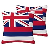 Decoración ideal para el hogar: perfectas para añadir un toque de elegancia a tu espacio vital, estas fundas de almohada decorativas con estampado de la bandera de Hawái pueden refrescar tus viejos cojines de sofá y mejorar el ambiente de tu sala de estar, dormitorio o cualquier otra área.