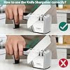 longzon [4 Stage] Knife Sharpener, Original Premium Polish Blades,4-in-1 Best Kitchen Knife Sharpener Really Works for Steel Knives, Scissors, with a Pair of Cut-Resistant Glove.