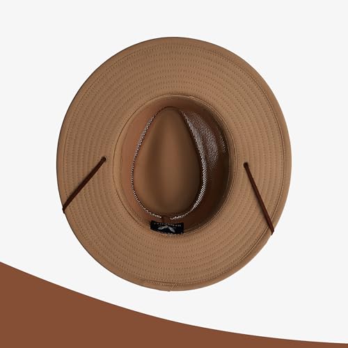 Henschel Hats Original Aussie Breezer - Wide-Brim Sun Hat for Men with Adjustable Chin Cord | Perfect Men's Summer Hat