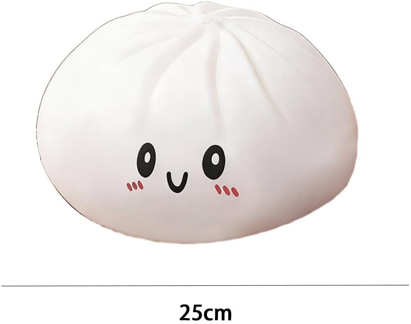 Jumbo Dumpling Pillow,Cute Soft Stuffed Dumpling Squeeze Toy,Kawaii Dough Ball Steamed Bun Squishies,Stress Relief Fidget Toy for Adult