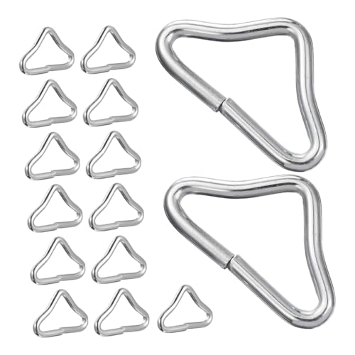 KICHOUSE 25Pcs Durable Triangle Buckles for Trampoline Connections Replaceable Heavy Duty Rings for DIY Projects Sturdy and Reusable Trampoline Parts for Enhanced Safety and Fun