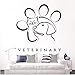 Adhesivo de pared, pegatinas artísticas y Mural, Animal veterinario, adhesivo para mascotas, Mural, patrón de perro y gato, calcomanía para ventana, póster, papel tapiz 42x44cm