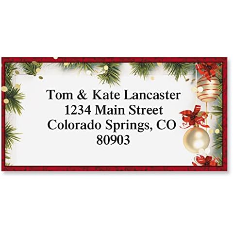 Christmas Twilight Personalized Return Address Labels – 1 Design, Set of 144, Large, Self-Adhesive, Flat-Sheet Labels, by Colorful Images Cover
