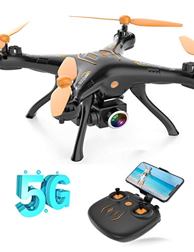 GPS FPV Drone W9 with 1300mAh Battery 15mins Flight Time, 120°Wide-Angle and 5G