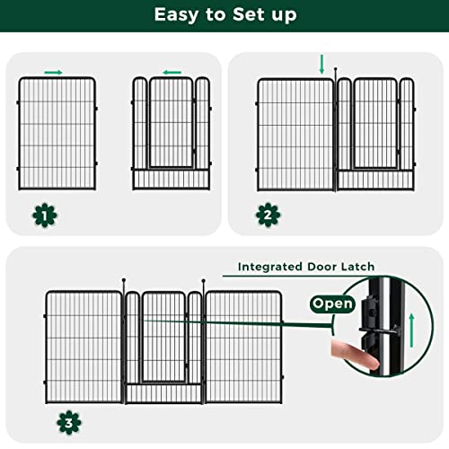 image for FXW Decorative Garden Fence Panels, Dog Fence for The Yard, Heavy Duty