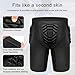 Blaward Men's Padded Compression Shirt 6-Pads Chest Rib Protector Padded Football Shirts Protective Gear for Lacrosse Basketball