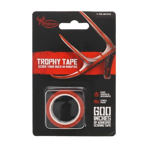 WILDGAME INNOVATIONS Trophy Tape 3 Roll Pack | Easy-to-Remove Accurate Bright Orange 600in Adhesive Scoring Tape for Measuring Deer Antlers