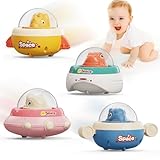 NUMBERFUN Dinosaur Toy Cars for Toddlers 1-3,4Pack Press and Go Cars Baby Toys 6-12-18 Months,1 Year Old Boy Toys Dino Car,Infant Car Toys for Ages 0-2,1st Birthday Gifts for 1 Year Old Boy