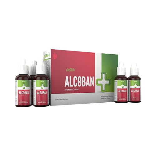 Alcoban Plus Ayurvedic Anti-Addiction Drops – Pack of 5 | Herbal Nasha Mukti Formula for Alcohol, Smoking & Tobacco Control | Tasteless Drops
