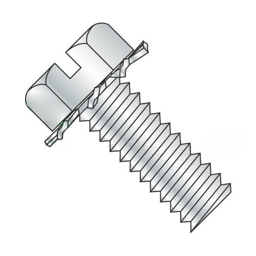 4-40 x 3/8" SEMS Screws/External Tooth Washer/Slotted/Hex Head/Steel/Zinc (Carton: 10,000 pcs)