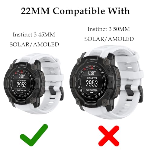 Correa compatible Garmin Instinct 3 45mm de silicona suave miniatura 2