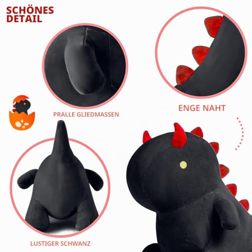 shownicer Plüschtier Dinosaurier Kuscheltier Stofftier Kawaii Dino Plüsch Kissen Spielzeug Plüschsaurier Wurfkissen Schmusetier Geschenk… – Ansicht 2