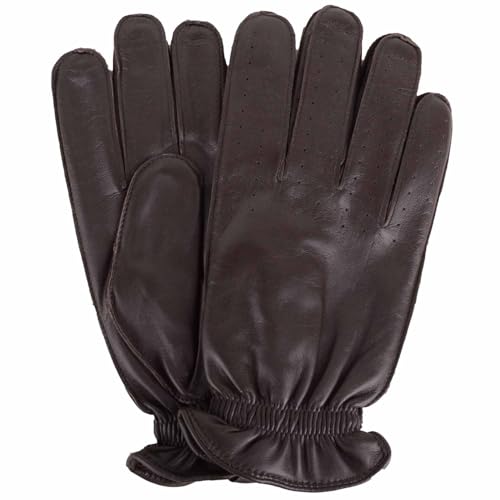 Gants cuir homme marron doublure polaire L contre le froid aux mains