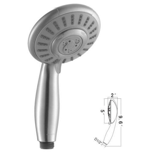 Ana Bath HS3434 High Pressure 4-Inch 3-Multi Spray Settings Handheld Shower Head, PVD Brushed Nickel Finish