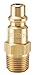 Parker Hannifin BH2F Brass Hydraulic Quick Coupling Nipple, Male Pipe Thread, 1/2 Inch Size, 1/2-14 NPTF Port