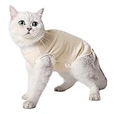 Después de la cirugía: la camisa médica para gatos protegerá heridas, manchas, vendas, puntos calientes, condiciones de la piel e incontinencia de tu mascota. Evita lamer y arañazos, mantiene al gato tranquilo y alivia el estrés. Esta camisa médica para gatos con elástico, hará que el proceso de recuperación sea más agradable. Estos trajes de recuperación de cirugía de gato de color clásico son la opción favorable para mascotas.