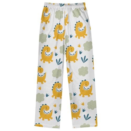 Boy's Pants Yellow Dinosaur Cloud Dino Jogger Pants Elastic Waist Long Bottoms Trousers with Pockets 6-14 Years 7