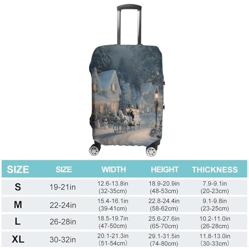 Winter Wonderland Funny Travel Luggage Cover Baggage Suitcase Cover Protector Skins 19-32 Inch2
