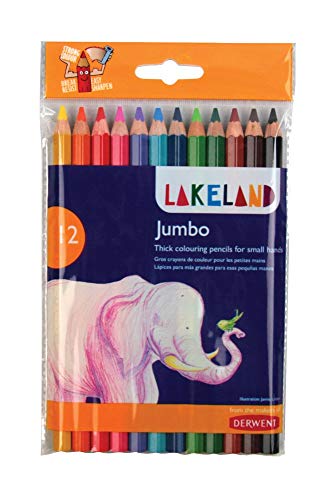 Lakeland Jumbo kleurpotlodenetui met 12 stiften