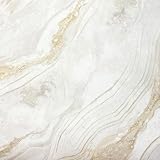 World of Wallpaper Luxe Collection Modern Wallpaper - Heavyweight Vinyl - Cream/Gold