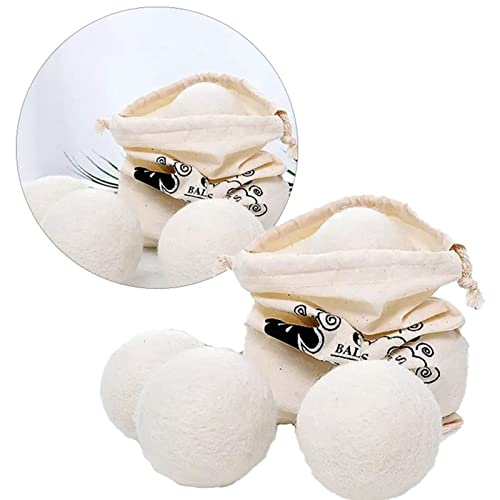 Set de Bolas de Secador de Lana, Bolas de Lavandería de 6 Piezas Evita Enredos con Sábanas, Mantiene el Pelo de las Mascotas Lejos