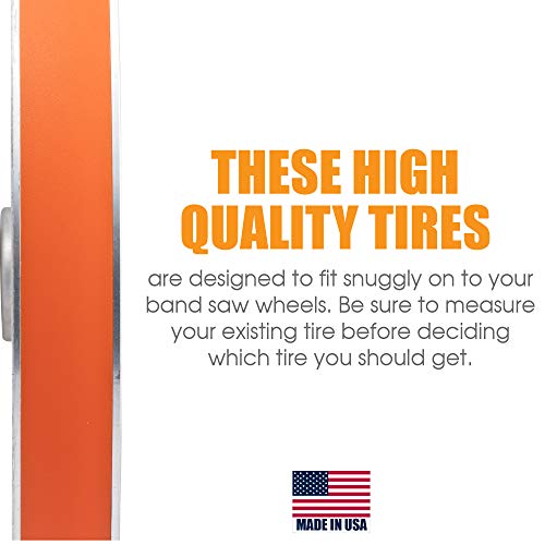 Urethane Bandsaw Tire 2 Pack for 20" Delta Rockwell 28-34X 28-35X 28-26X 28-64X 28-65X 28-66X and Yates J120 Band Saws - Thumbnail 2