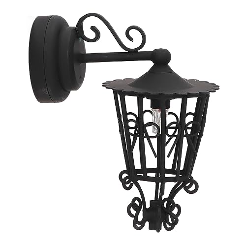 Batteridriven Dockhusvägglampa, Söt och Utsökt Miniatyrbordslampa för 1/12 Dockskåp med Ryggmagnet