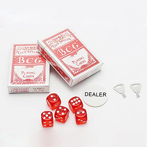 image for Tycncty 100PCS Poker Chip Set for Holdem, Blackjack, Gambling with Car