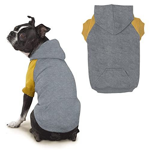 Dog Hoodies Sweatshirt, Winter Coat with Hood, Warm Sweater Cold Weather Puppy Clothes, Pet Cat Pullover with Pocket for…