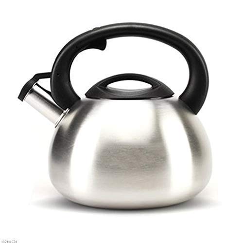 Kochkessel 2,5/3,5 Liter Kochfeld Induktionspfeifkessel Energiesparender Fuefuki-Teewasserkessel Mit Geschlossenem Schwarzen Griff, 304