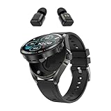 findtime Montre Connectée Homme 1.39'avec Ecouteurs sans Fil Bluetooth TWS intégré Bluetooth sans Fil Casque Intégré Montre Sport Homme Smartwatch Bracelet en Silicon