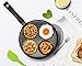 MyLifeUNIT Egg Frying Pan, 4-Cup Nonstick Fried Egg Pan, Aluminum Egg Cooker Pan with Lid and Spatula