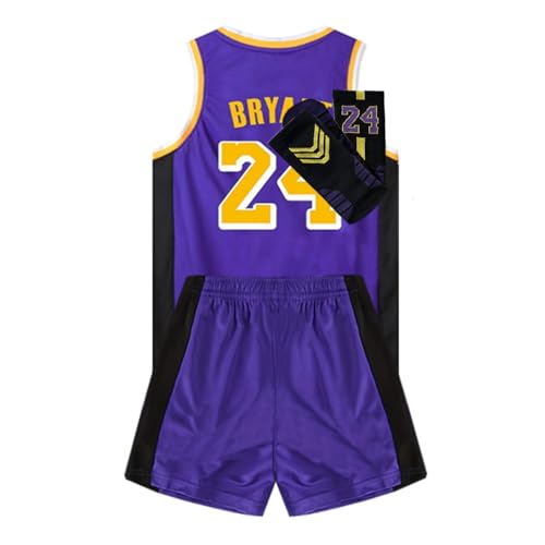 Kids Basketball Jerseys Uniform Set for Boys Girls Youth Basketball Jersey Tank Top+Shorts+Socks 3 Piec Gifts